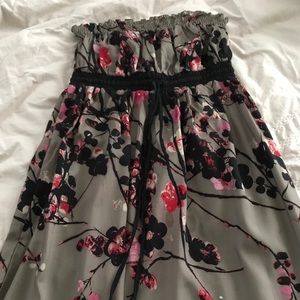 Strapless Japanese cherry blossom dress